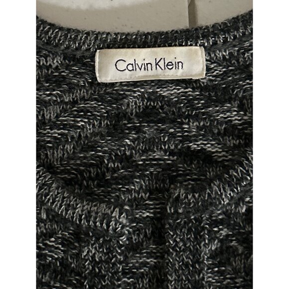 Calvin Klein Womens Tie Front Knit Cardigan Sweater Size S Gray Black - Picture 4 of 6